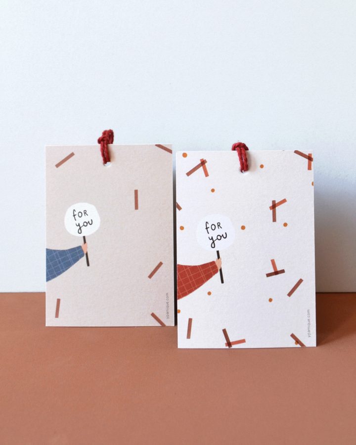 Etiquetas modelo for you para complementar tus regalos