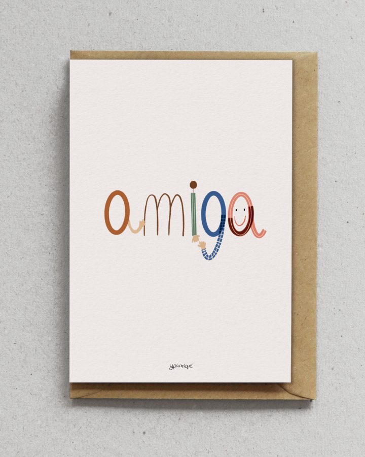 Tarjeta amiga con un nuevo diseño